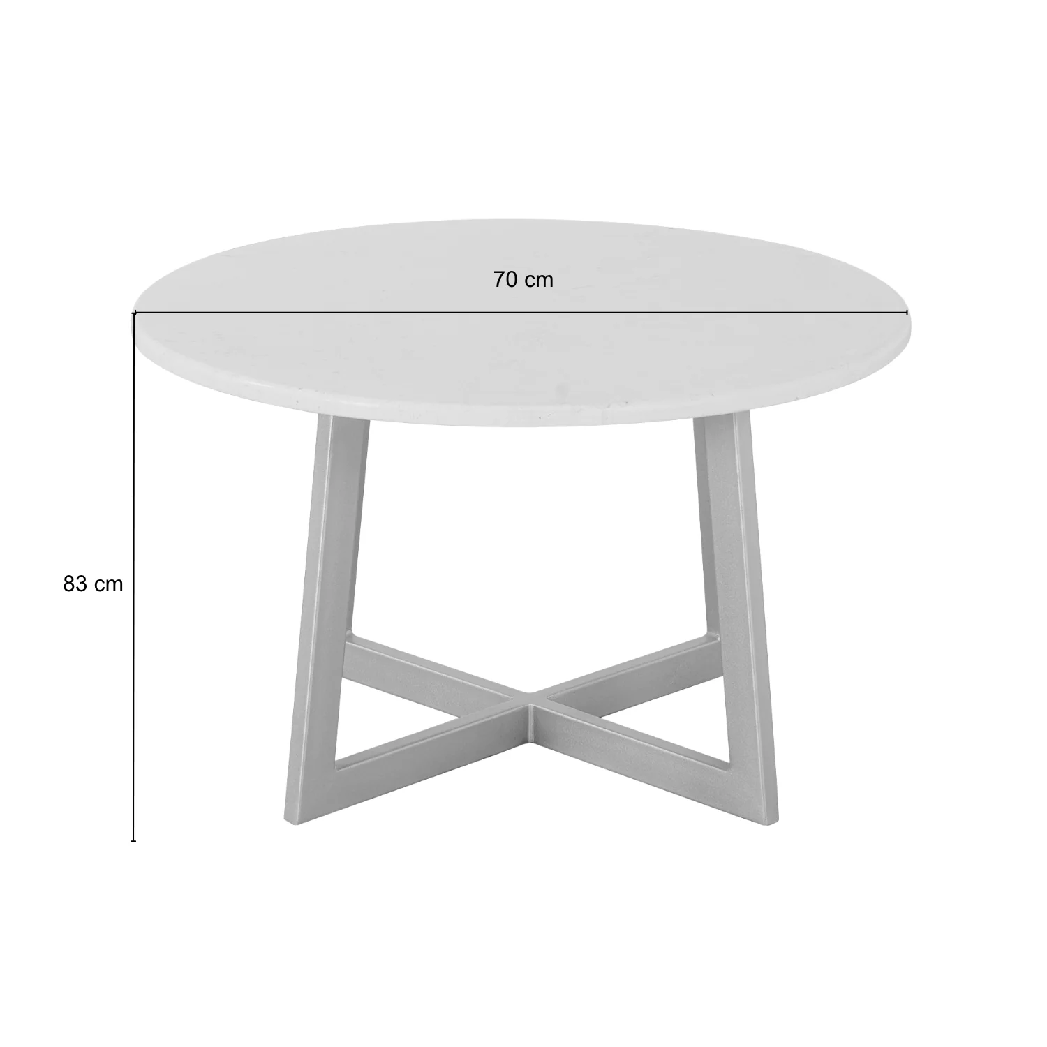 Mesa De Centro Jansen Gris, Marmolado - Image 4