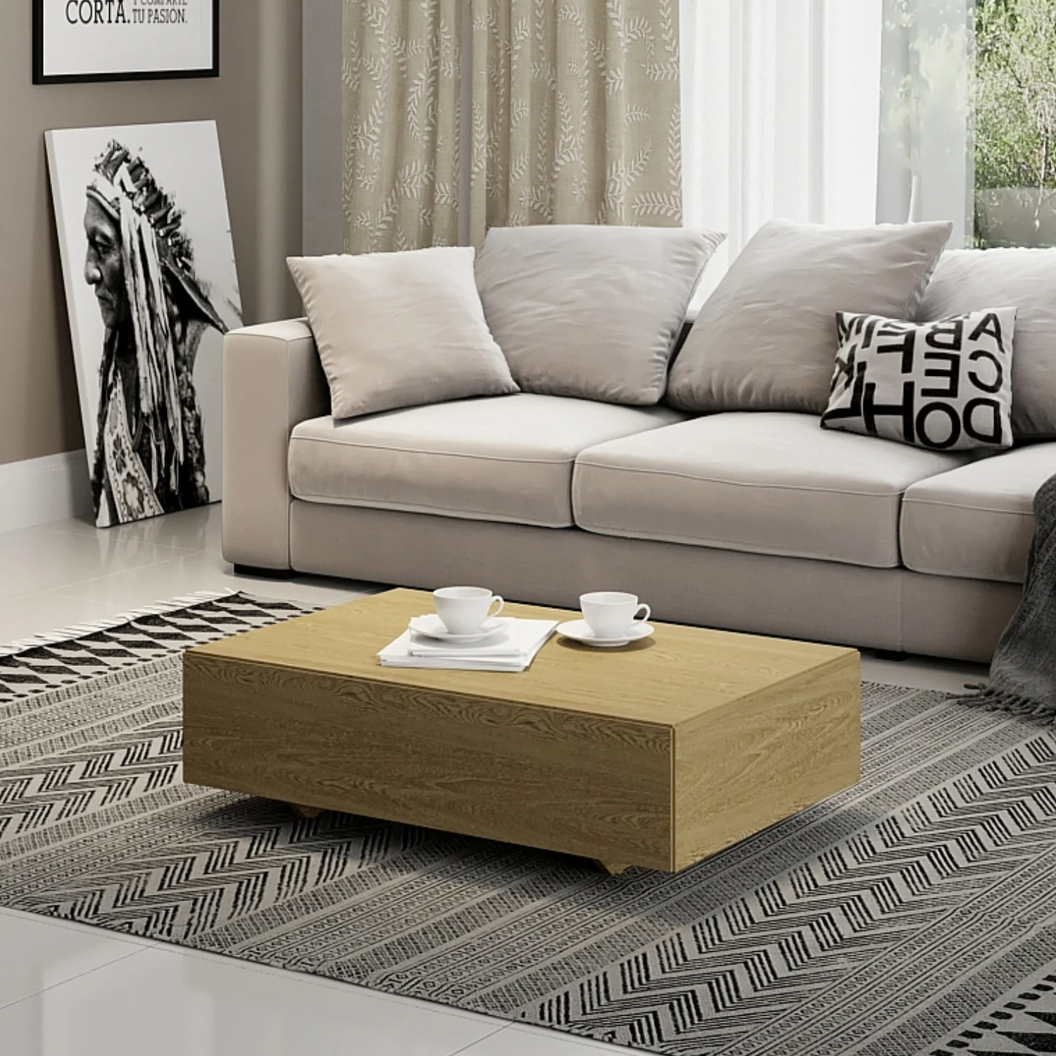 Mesa de Centro Kansas Natural Premium - Image 2