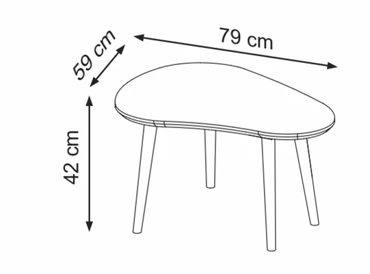 Mesa De Centro Liz 79X42X59 Off White, Natural - Image 3