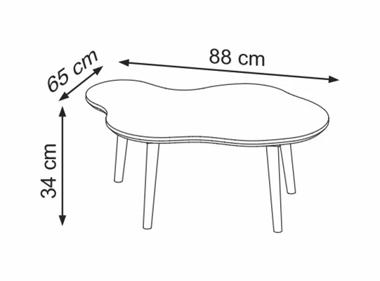 Mesa De Centro Liz 88X34X65 Off White, Natural - Image 4