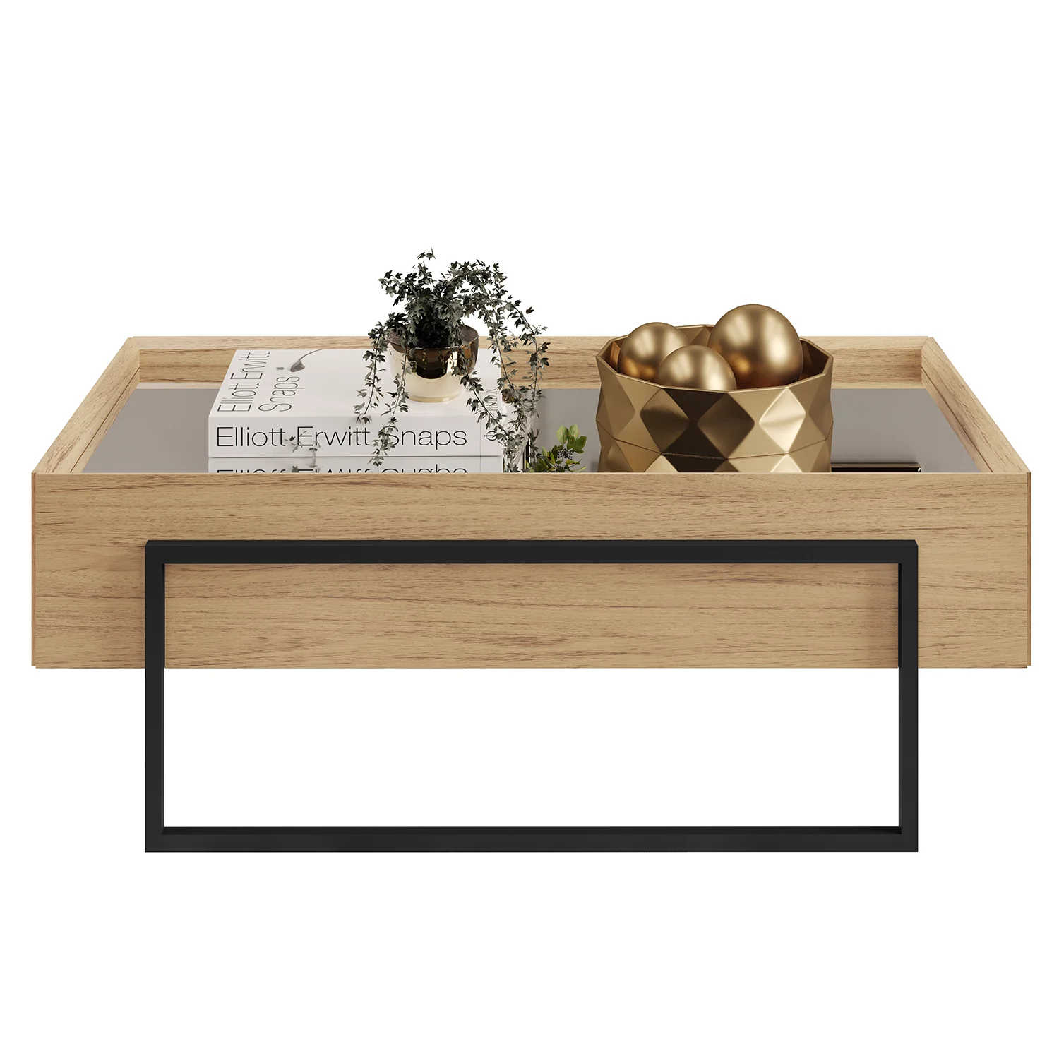 Mesa De Centro Loft Natural/Negro B - Image 2