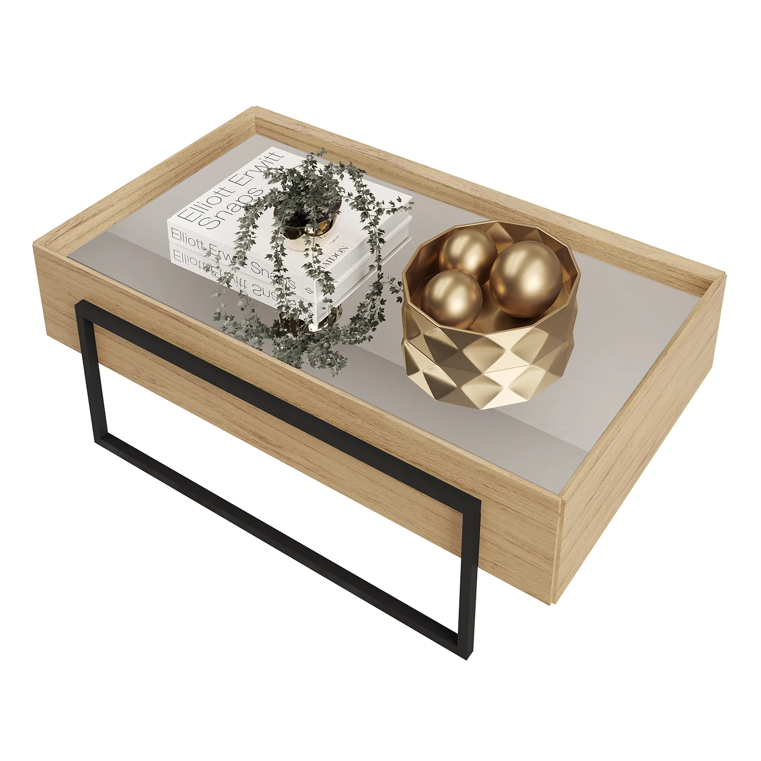 Mesa De Centro Loft Natural/Negro B - Image 4