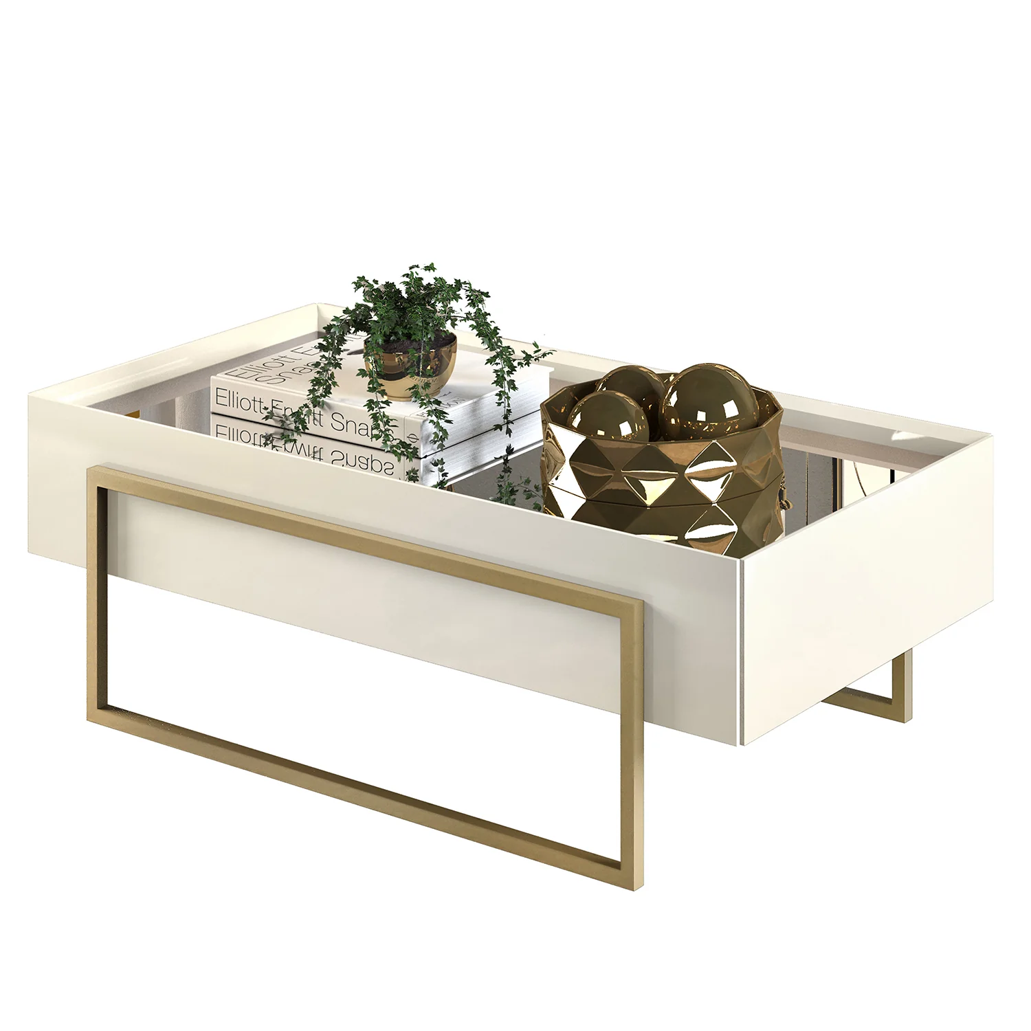 Mesa De Centro Loft Off White/Champaña B - Image 2