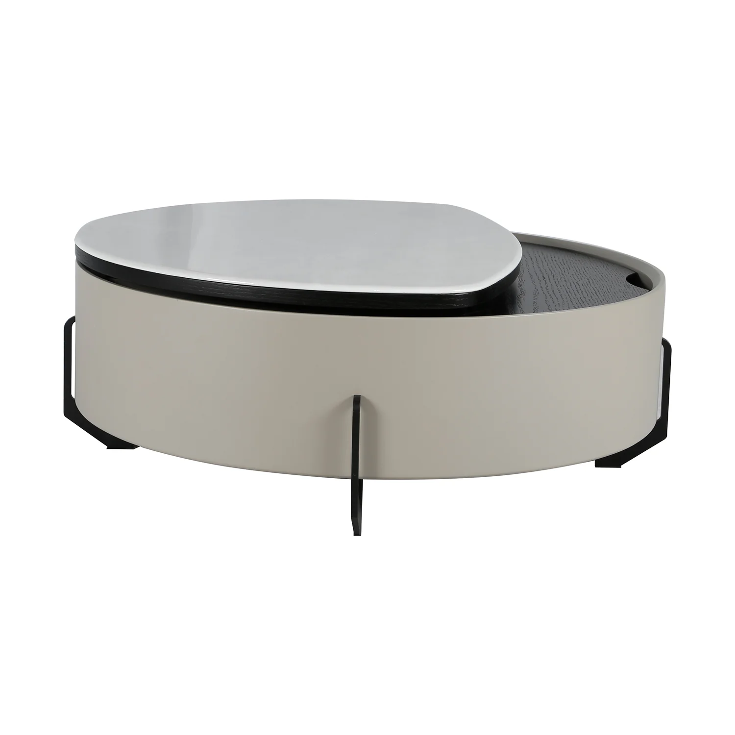 Mesa De Centro Moscu Marmolizada Blanca - Image 2