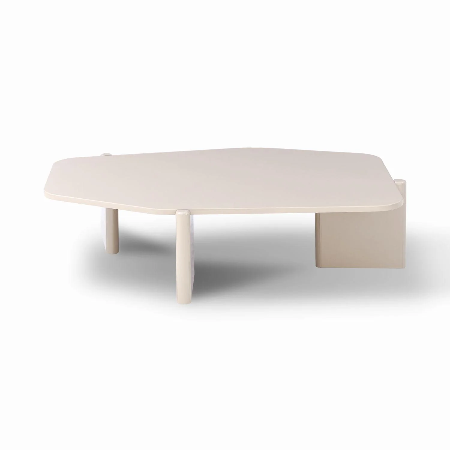 Mesa De Centro Oklam Asimetrica Latte. - Image 2
