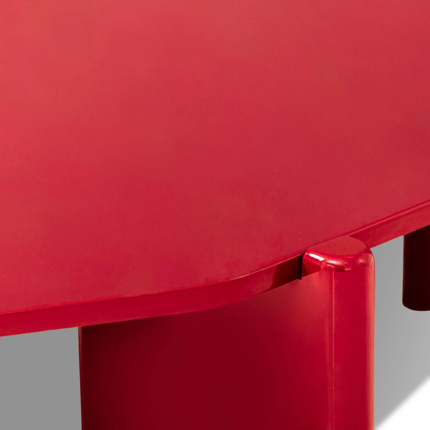 Mesa De Centro Oklam Asimetrica Roja. - Image 3