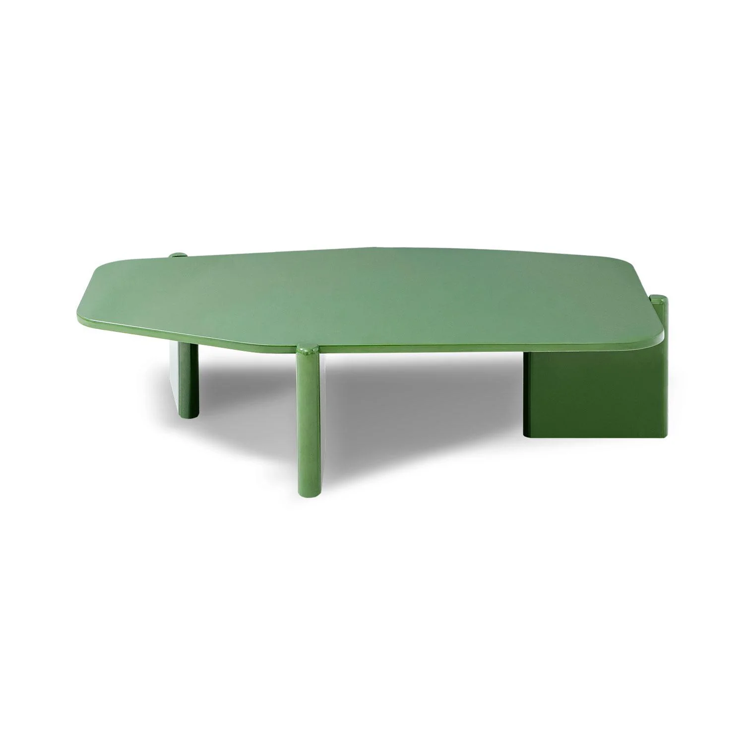 Mesa De Centro Oklam Asimetrica Verde. - Image 2