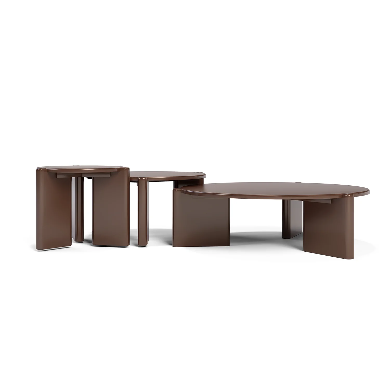 Mesa De Centro Oklam Redonda 40 Merlot - Image 4