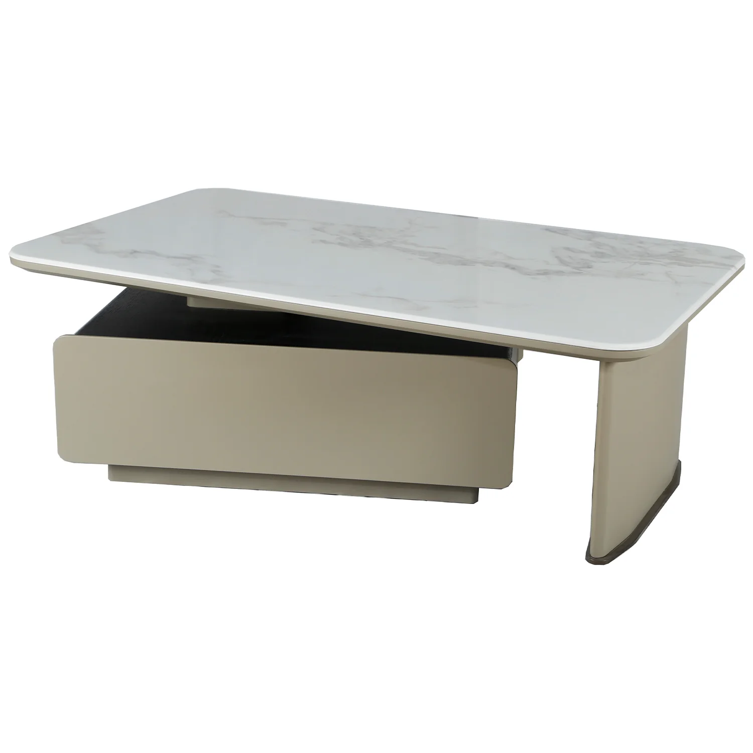 Mesa De Centro Olimpo Marmolizada Blanca - Image 2