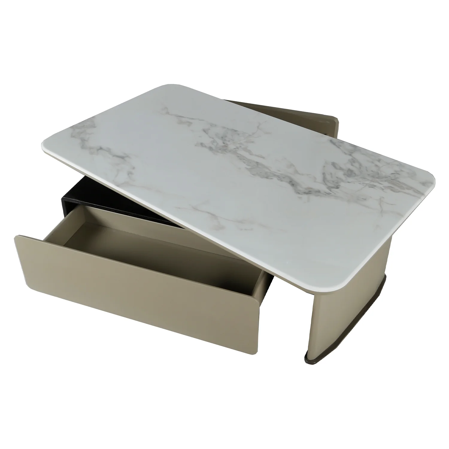 Mesa De Centro Olimpo Marmolizada Blanca - Image 4