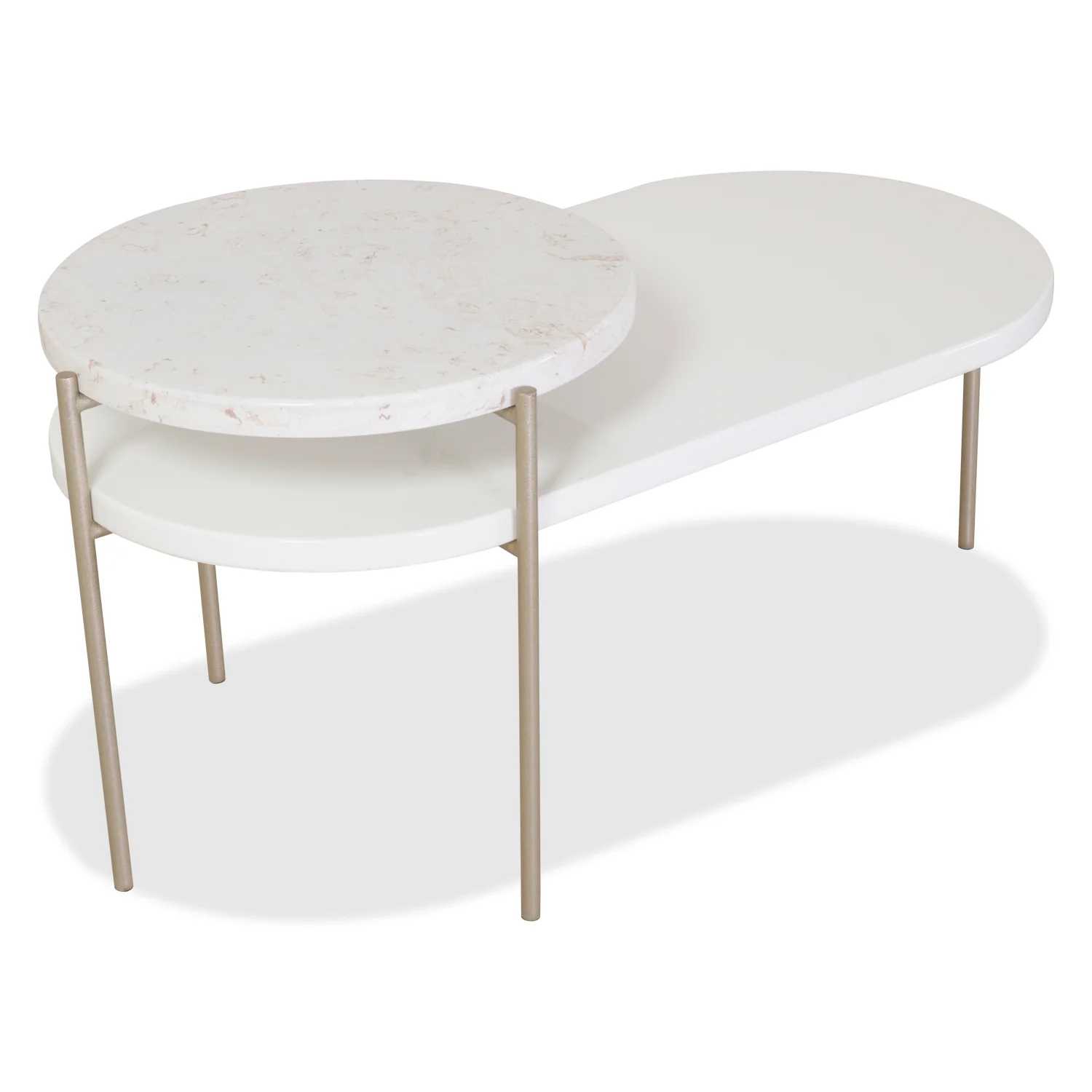 Mesa De Centro Venus Champaña, Marmol Beige - Image 5