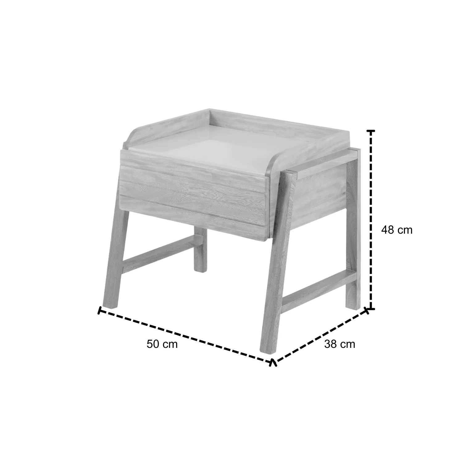 Mesa de Noche Alky Roble, Negro - Image 3