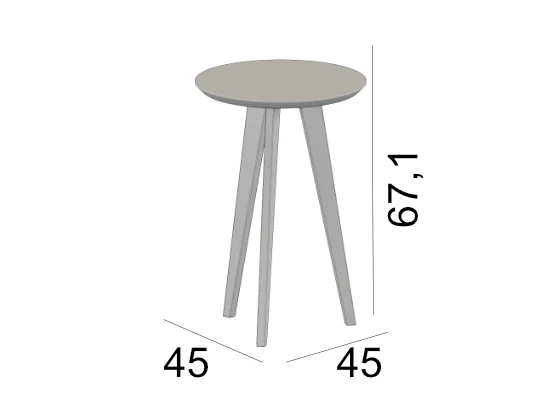 Mesa de Noche Andry Gris, Natural - Image 4