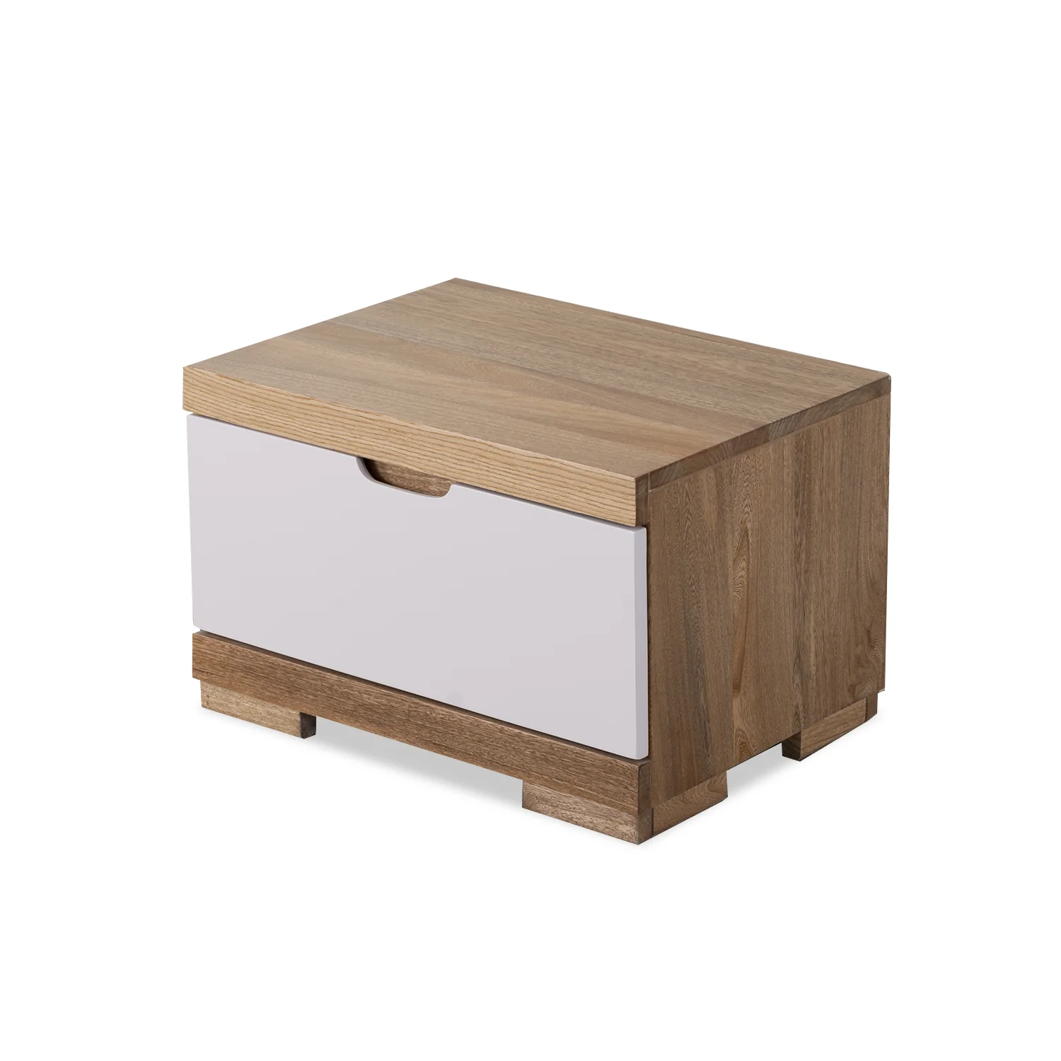 Mesa De Noche Darius Off White, Natural - Image 2