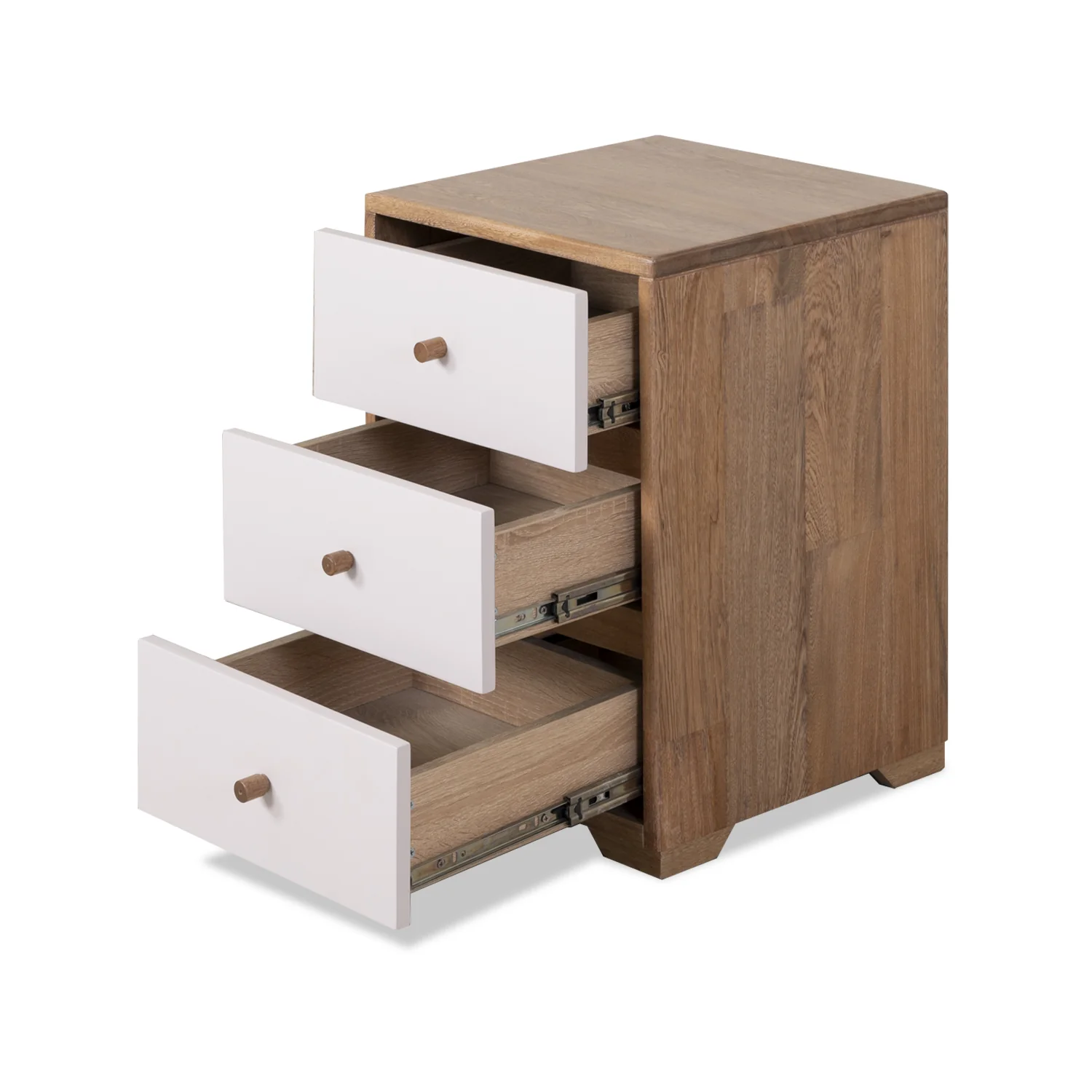 Mesa De Noche Delta Off White, Natural - Image 3