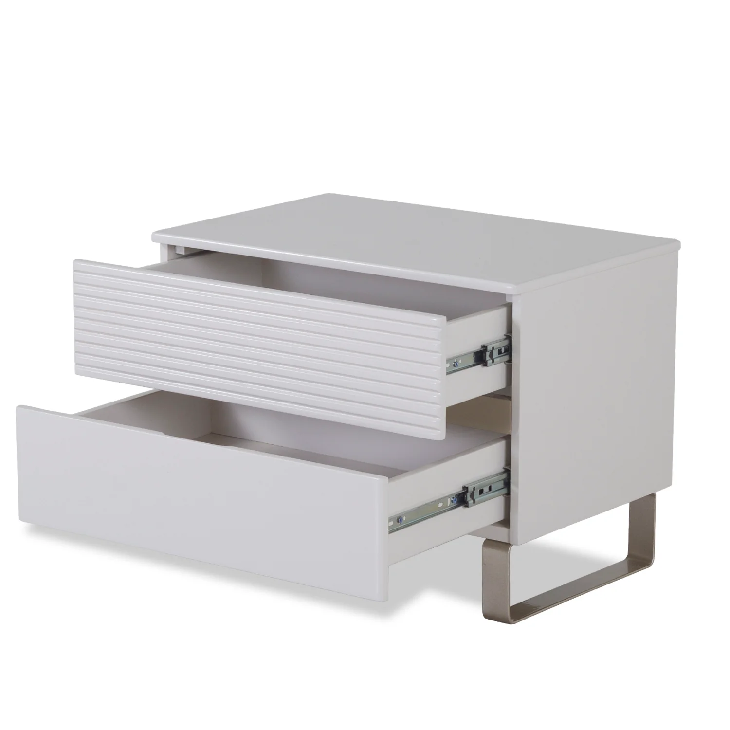 Mesa de Noche Serrat Off White, Champaña - Image 3