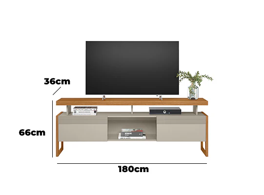 Mesa De Tv Adan Natural, Off White 180X66 - Image 5