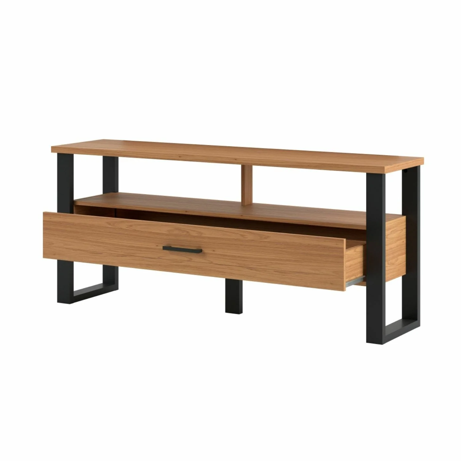 Mesa De Tv Cox Natural, Negro 140X60 - Image 4