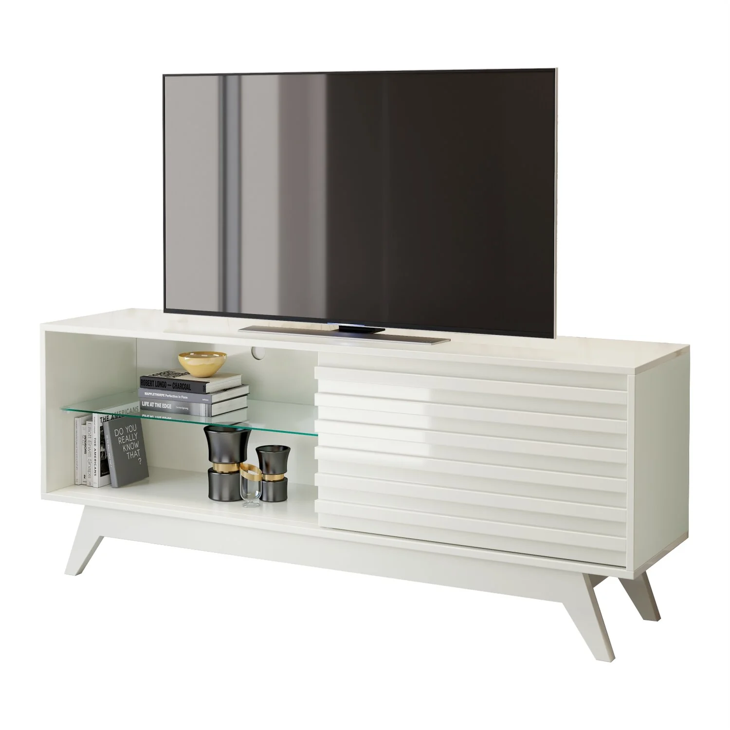 Mesa De Tv Deck Off White 140X57 - Image 2