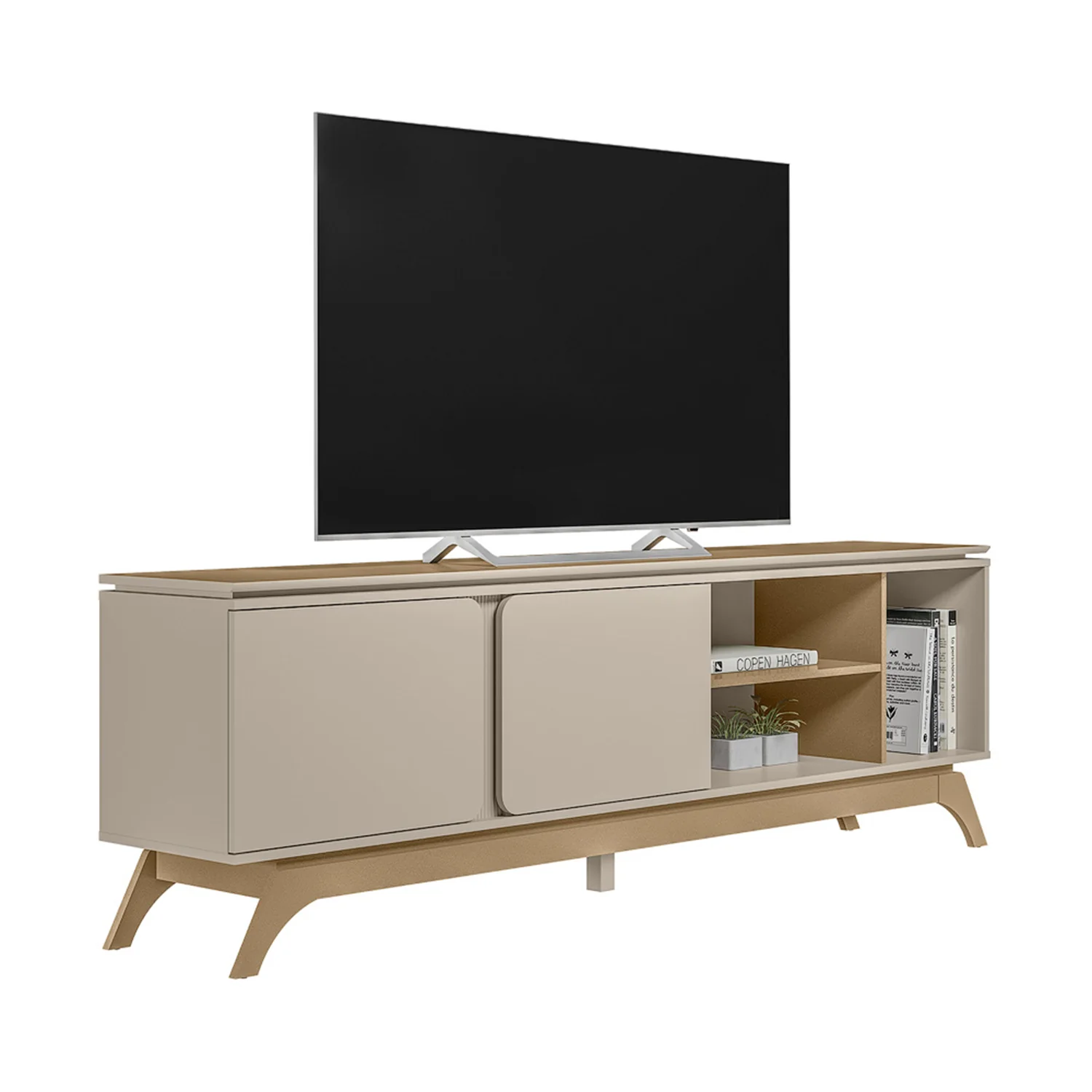 Mesa De Tv Estambul Off White Champaña 200X62X36 - Image 3