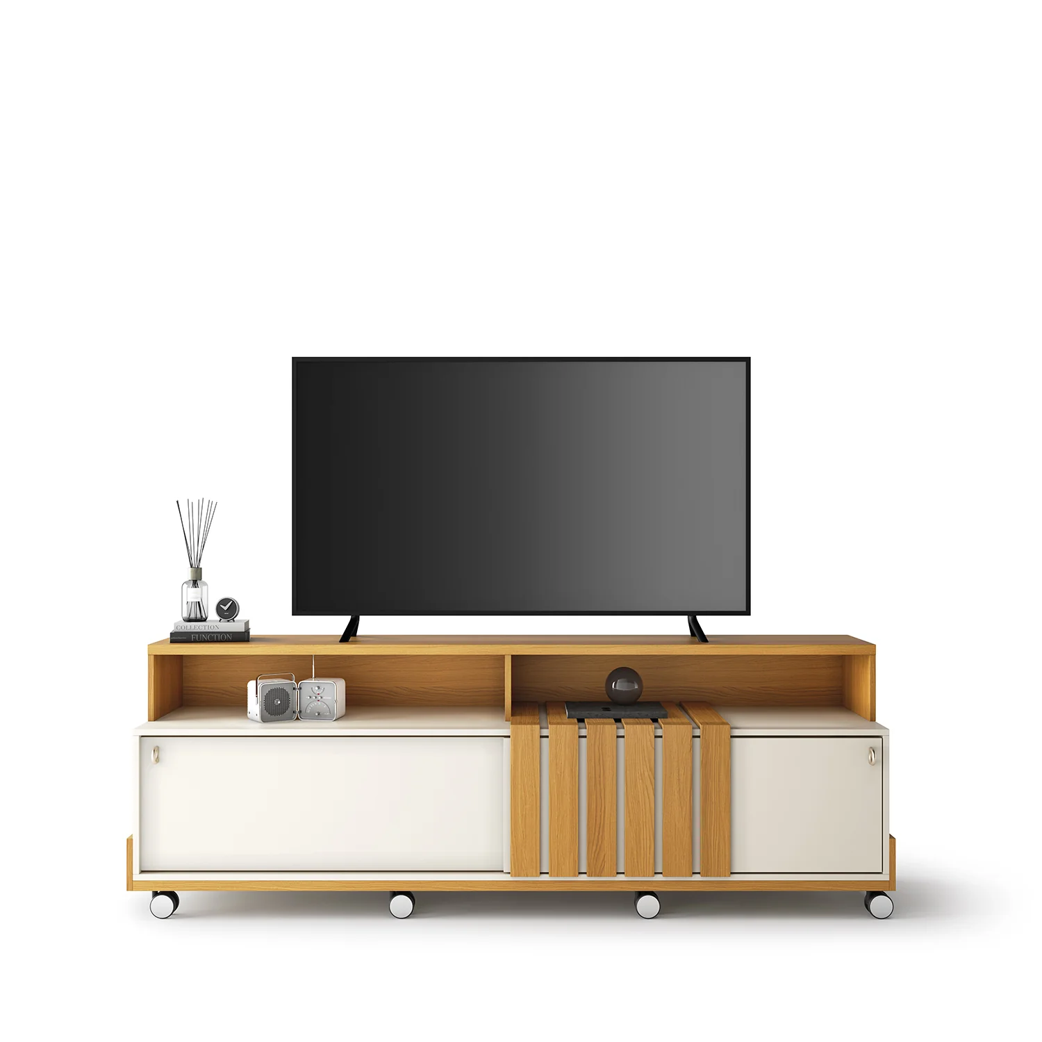 Mesa De Tv Gael 180X65X40 Natural, Off White - Image 3