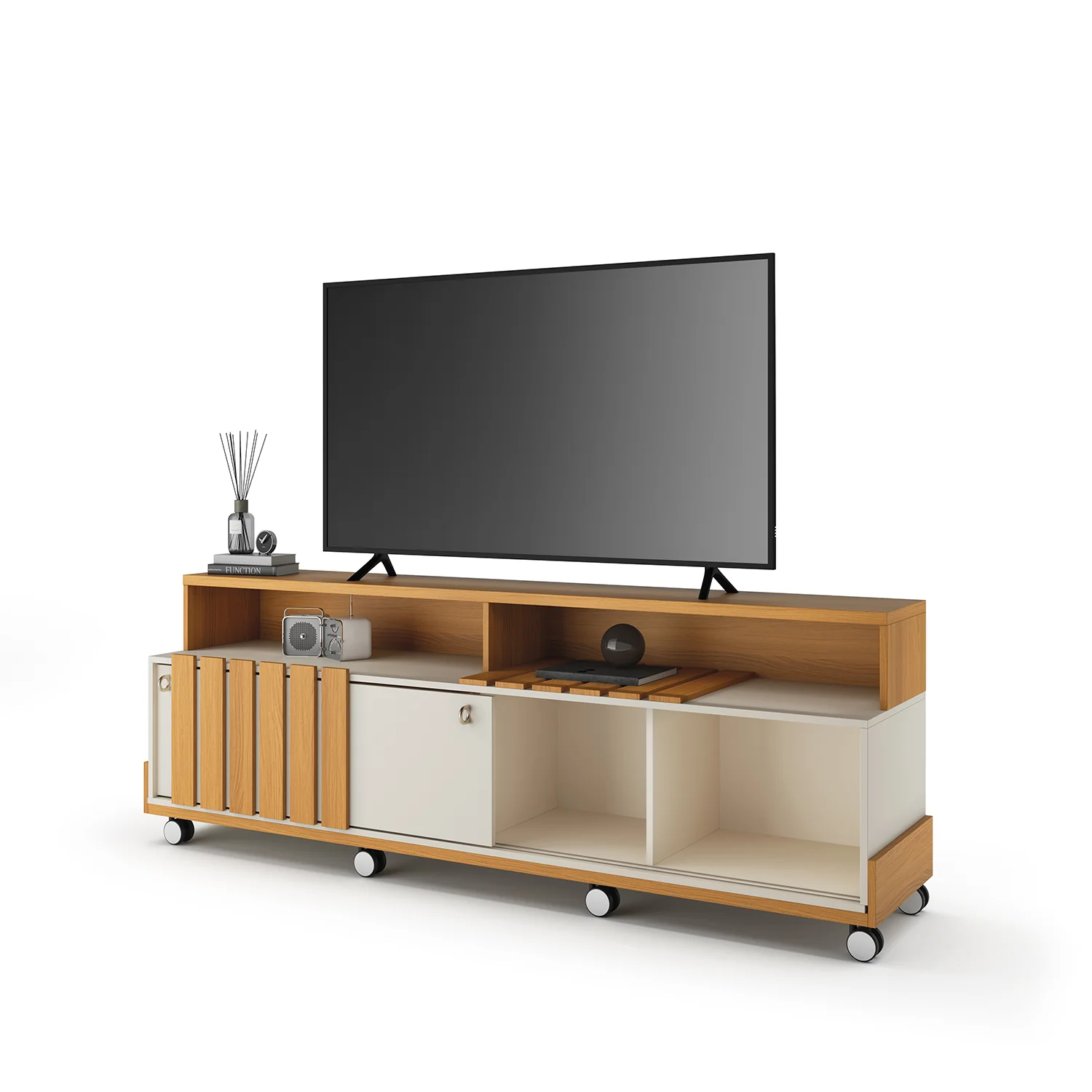 Mesa De Tv Gael 180X65X40 Natural, Off White - Image 5