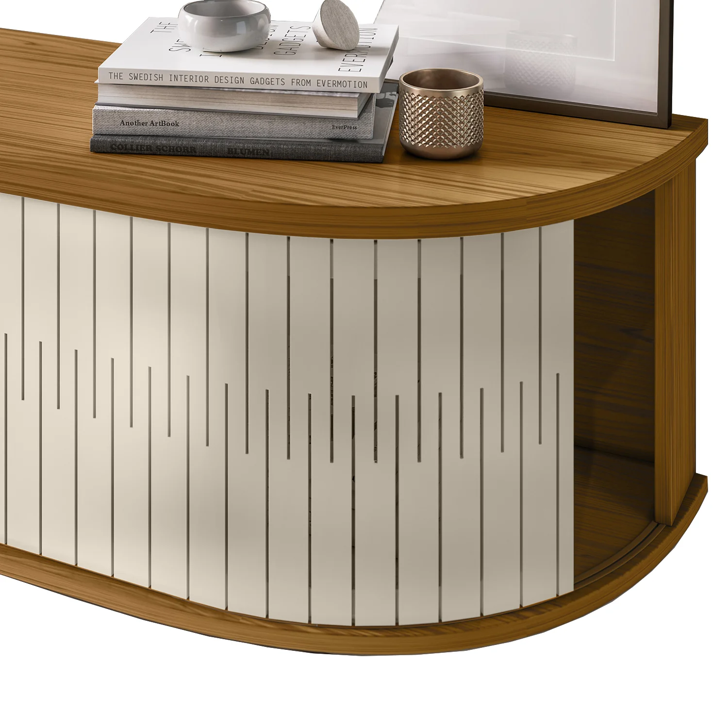 Mueble De Tv Flotante Porto 183 Natural, Off White - Image 5
