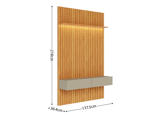 Panel De Tv Alain 137X218X36 Natural - Image 6
