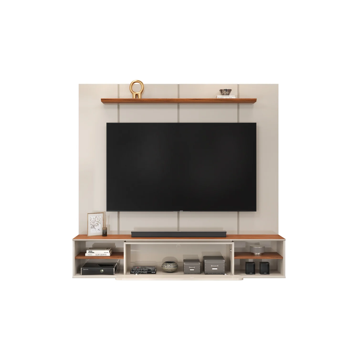 Panel de Tv Alany Off White, Natural 180X169X32 - Image 5