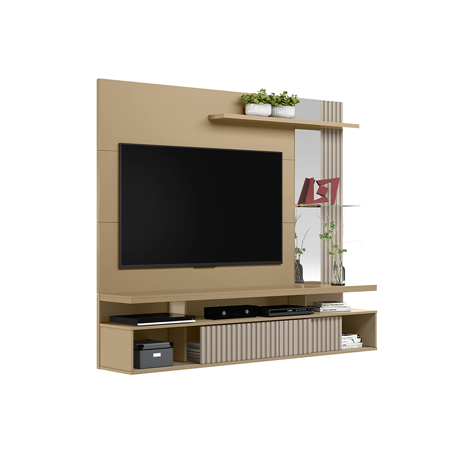 Panel De Tv Denver 182X154X32 Champaña, Off White - Image 4