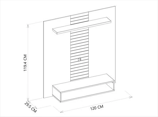 Panel de Tv Nixi Natural, Off White 120X120 - Image 4