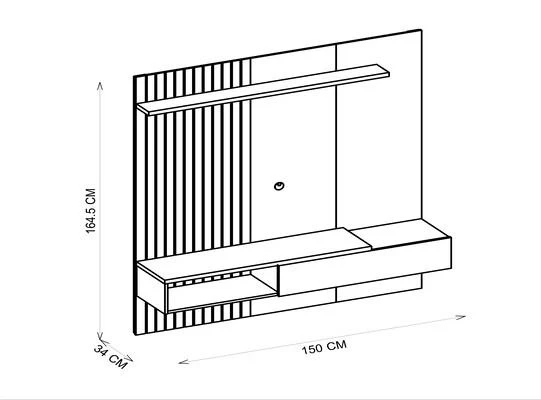 Panel de Tv Sari Natural, Off White 150X164 - Image 5