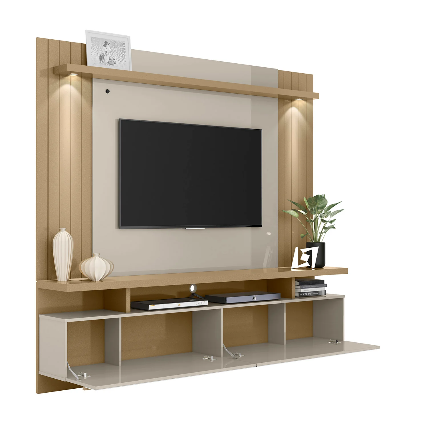 Panel Tv Dallas Dorado, Off White 200X183X33 - Image 4