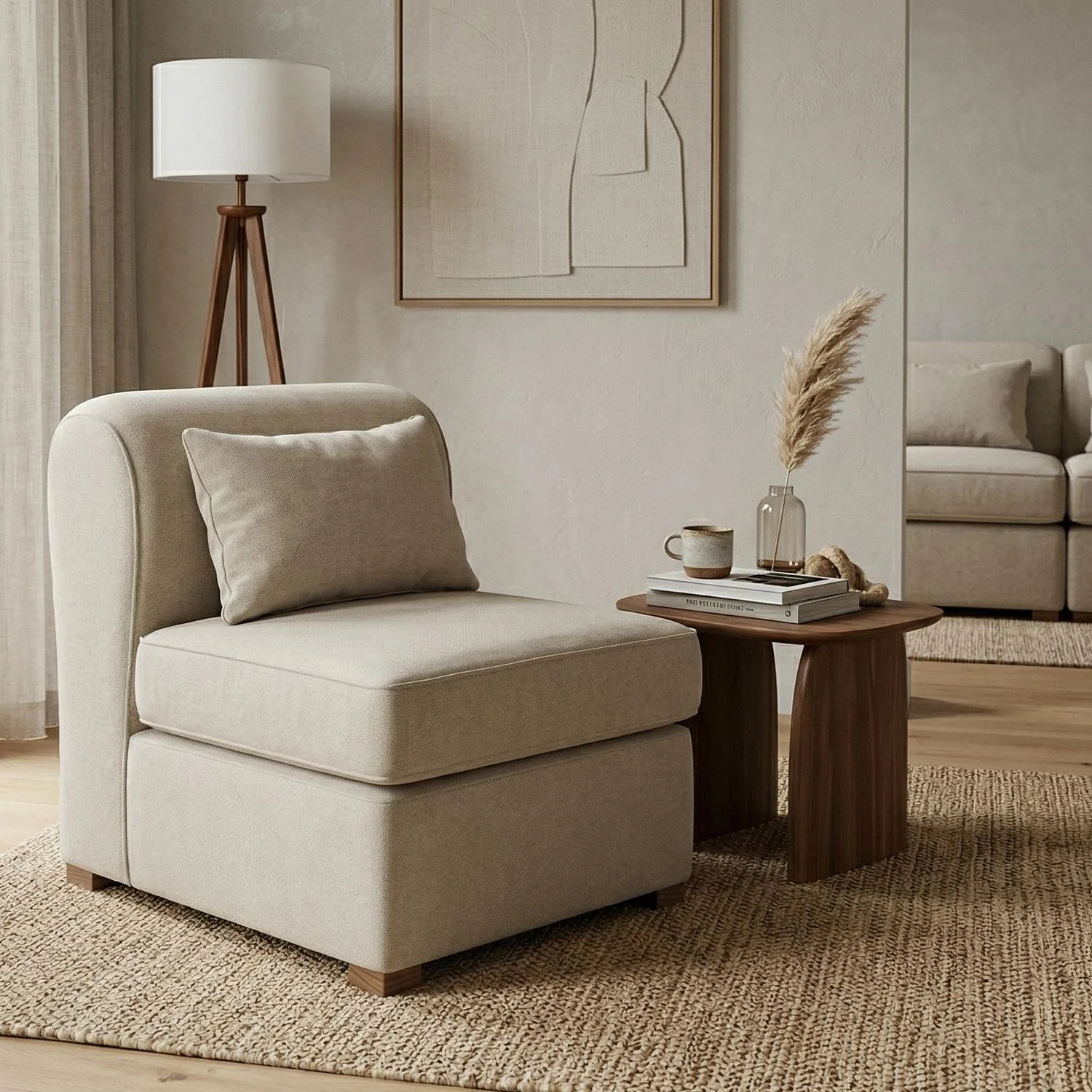 Poltrona Bell Impetu Beige, Natural - Image 2