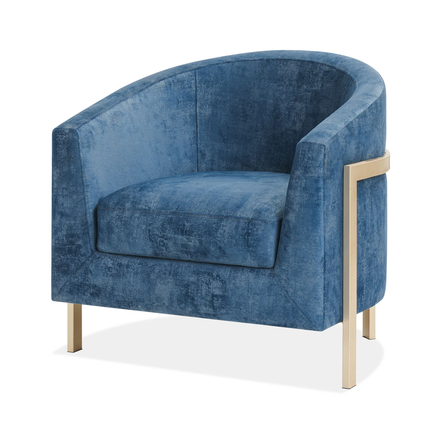 Poltrona Berlin Velvet Luxury Navy, Champaña