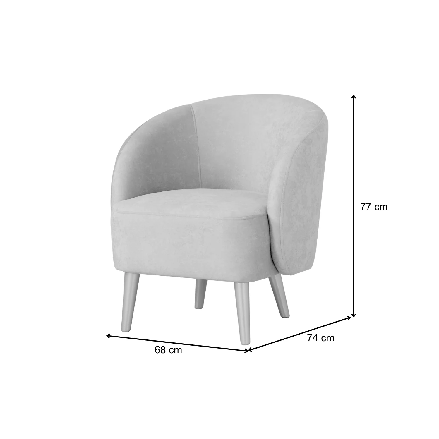 Poltrona Colin Atlas Gris, Champaña - Image 7
