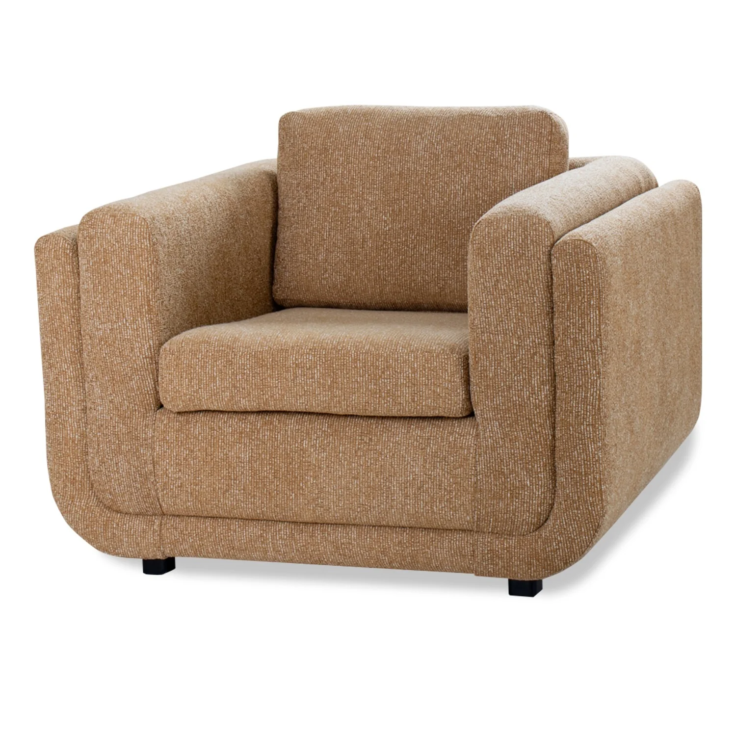 Poltrona Donovan Boucle Mostaza, Negro - Image 2