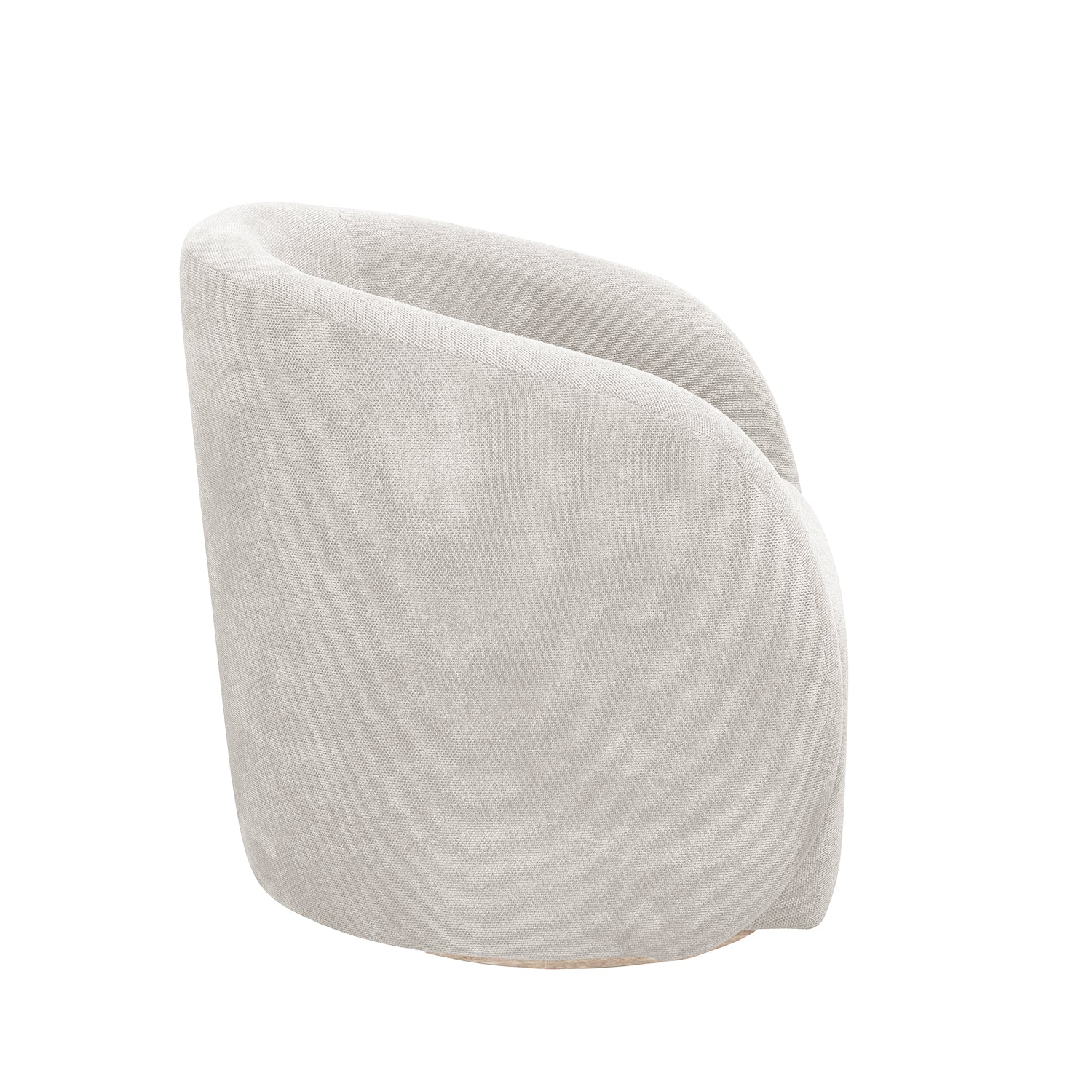 Poltrona Emilly Giratoria Chenille Comfy Almendra, Natural - Image 3