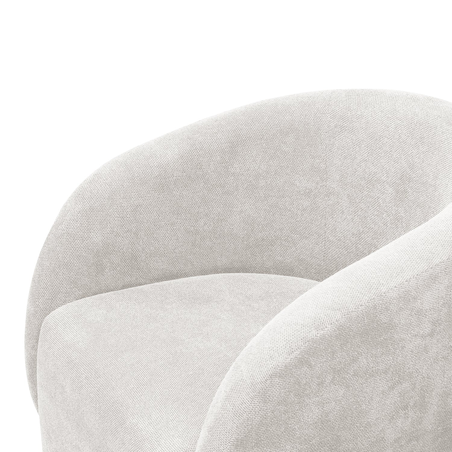 Poltrona Emilly Giratoria Chenille Comfy Almendra, Natural - Image 4