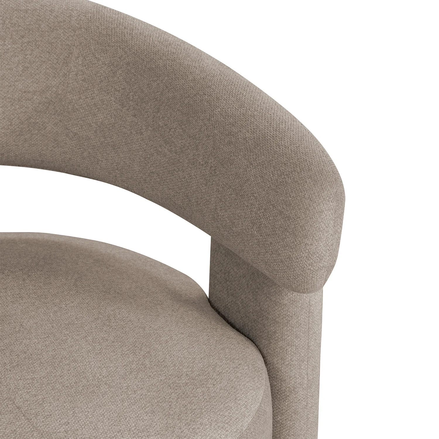 Poltrona Santy Velvet Connor Taupe, Natural - Image 5