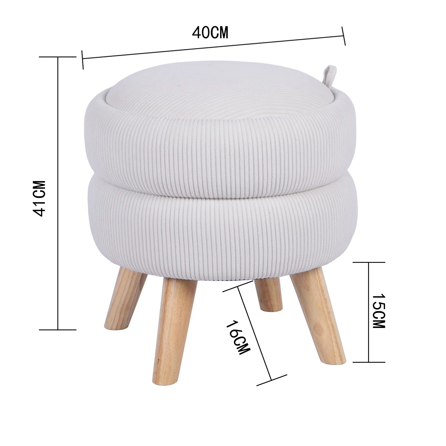 Puff Camerun Crema 40X40X41 - Image 5