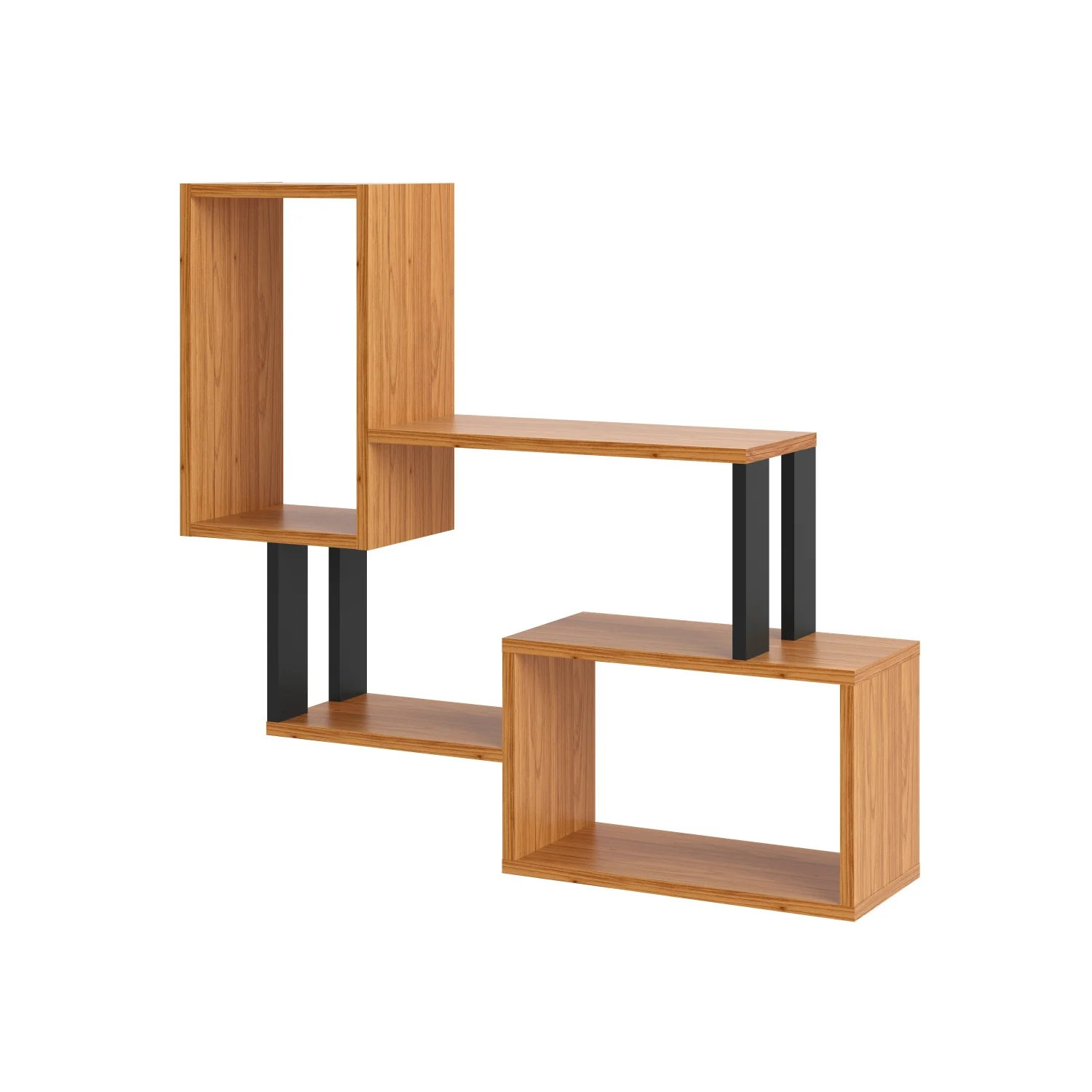 Repisa Cox 81X73X19 Natural, Negro - Image 2
