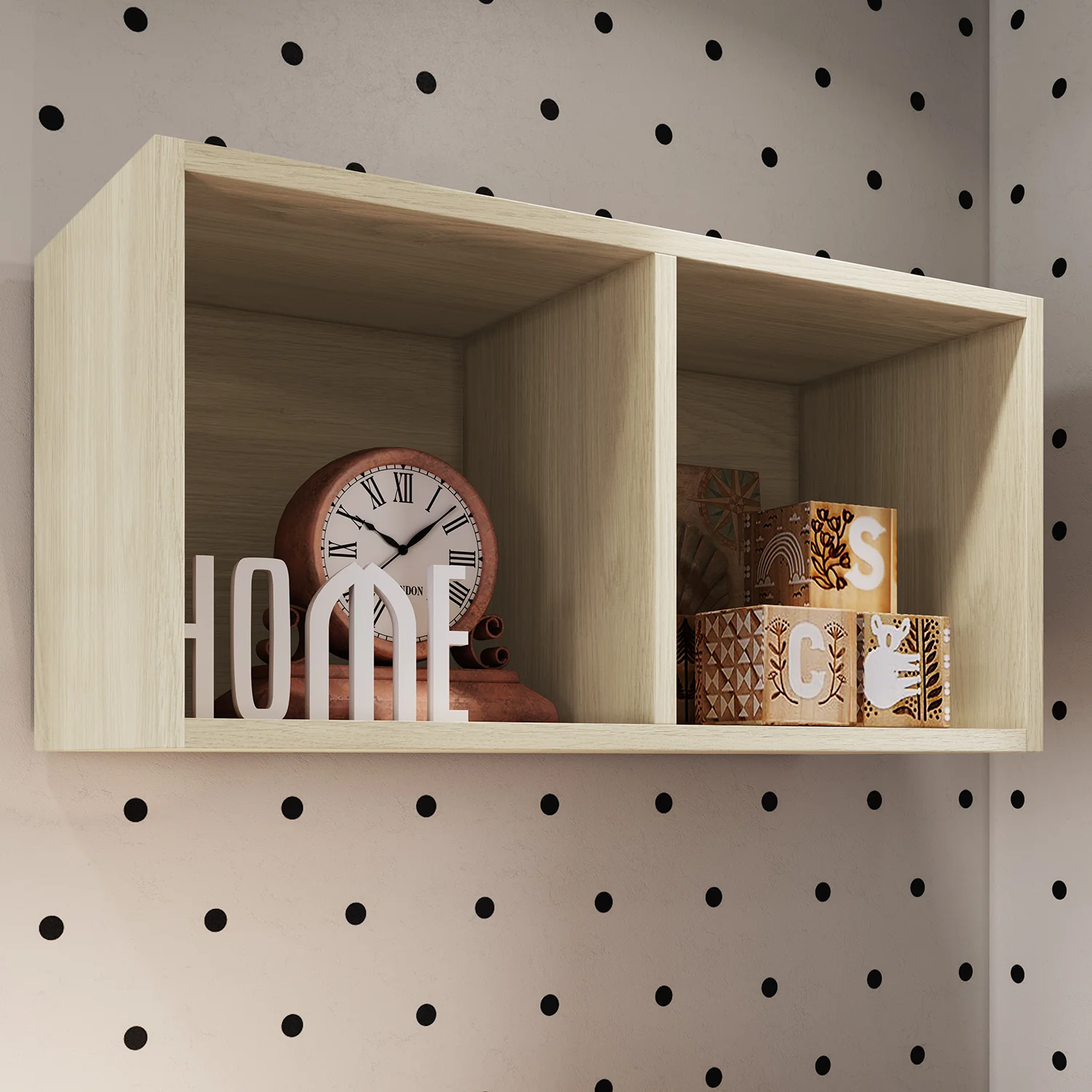 Repisa Kandy Natural Cubo Doble 60X30X24 - Image 2