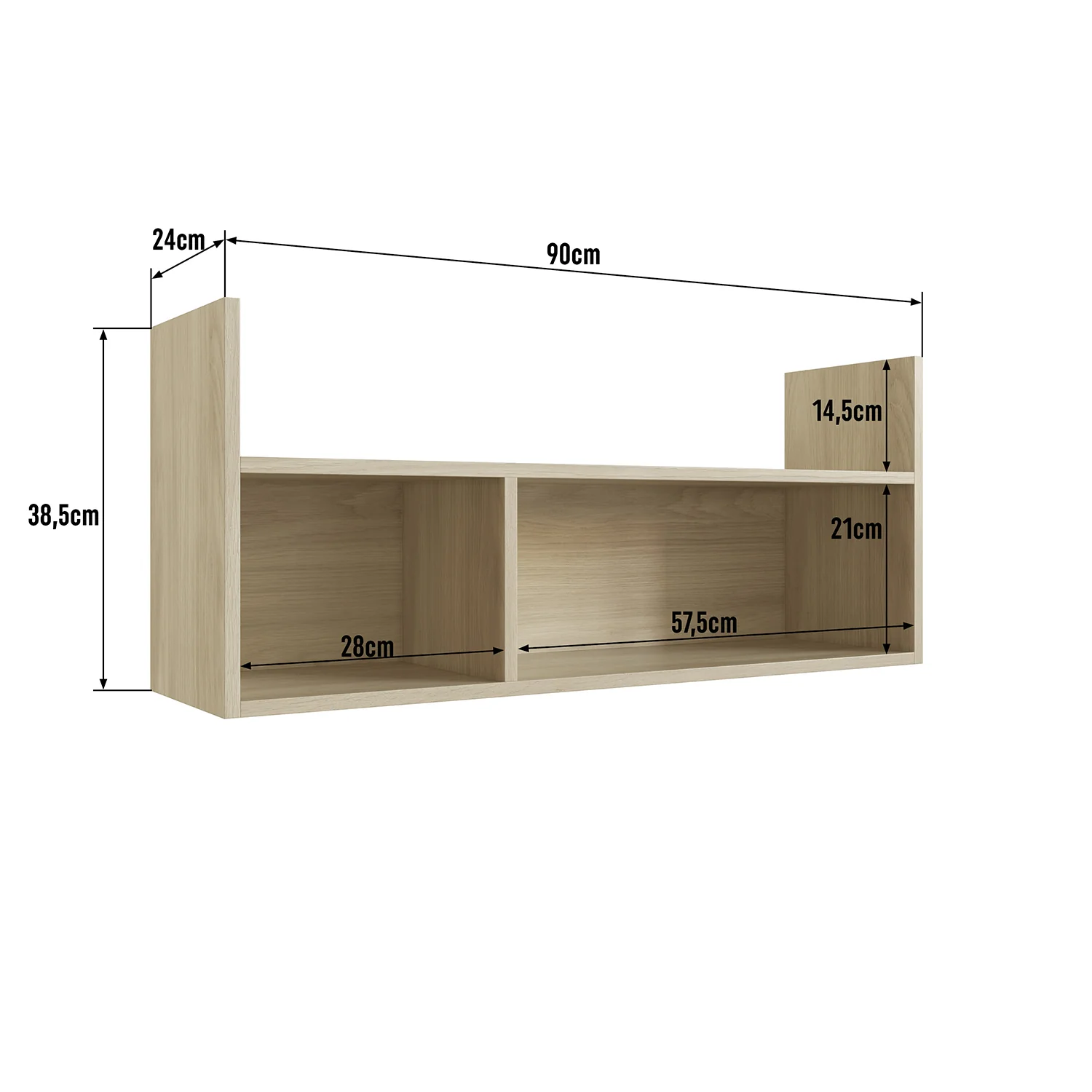 Repisa Lisa Natural 90X38X24 - Image 4