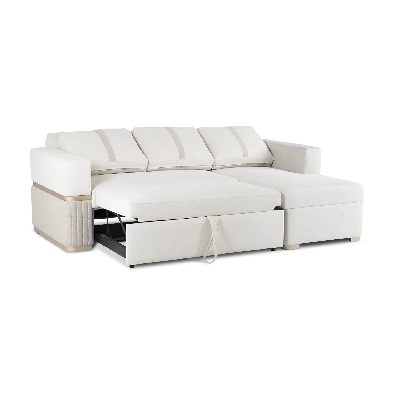 Sala Cama Dior Eurolino Blanco, Champaña Lado Der 2M Brazo Desmontable - Image 5