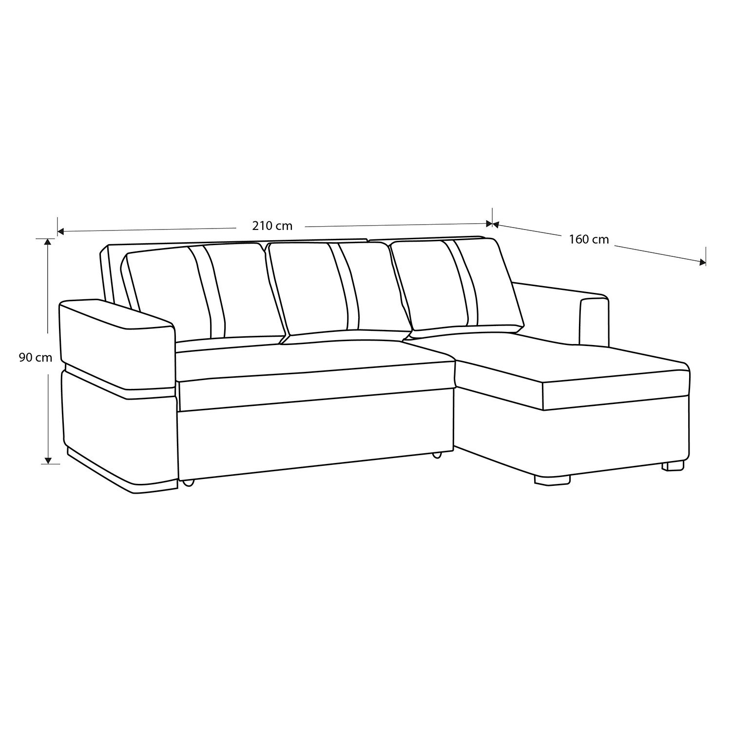Sala Cama Dior Eurolino Blanco, Champaña Lado Der 2M Brazo Desmontable - Image 7