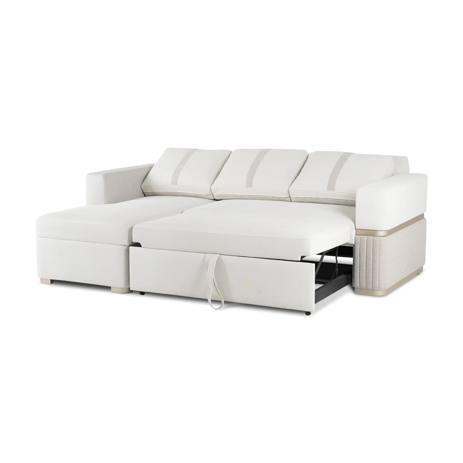 Sala Cama Dior Eurolino Blanco, Champaña Lado Izq 2M Brazo Desmontable - Image 5