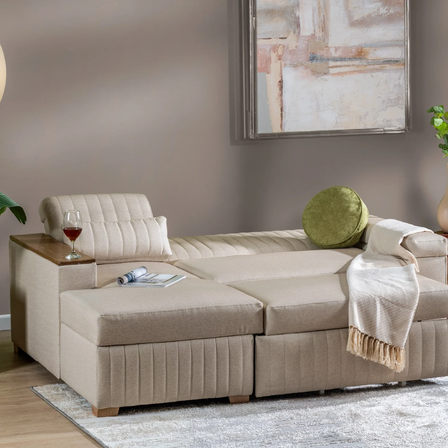 Sala Cama Robi Eurolino Marbella Marfil, Natural Orientación Izquierda - Image 9