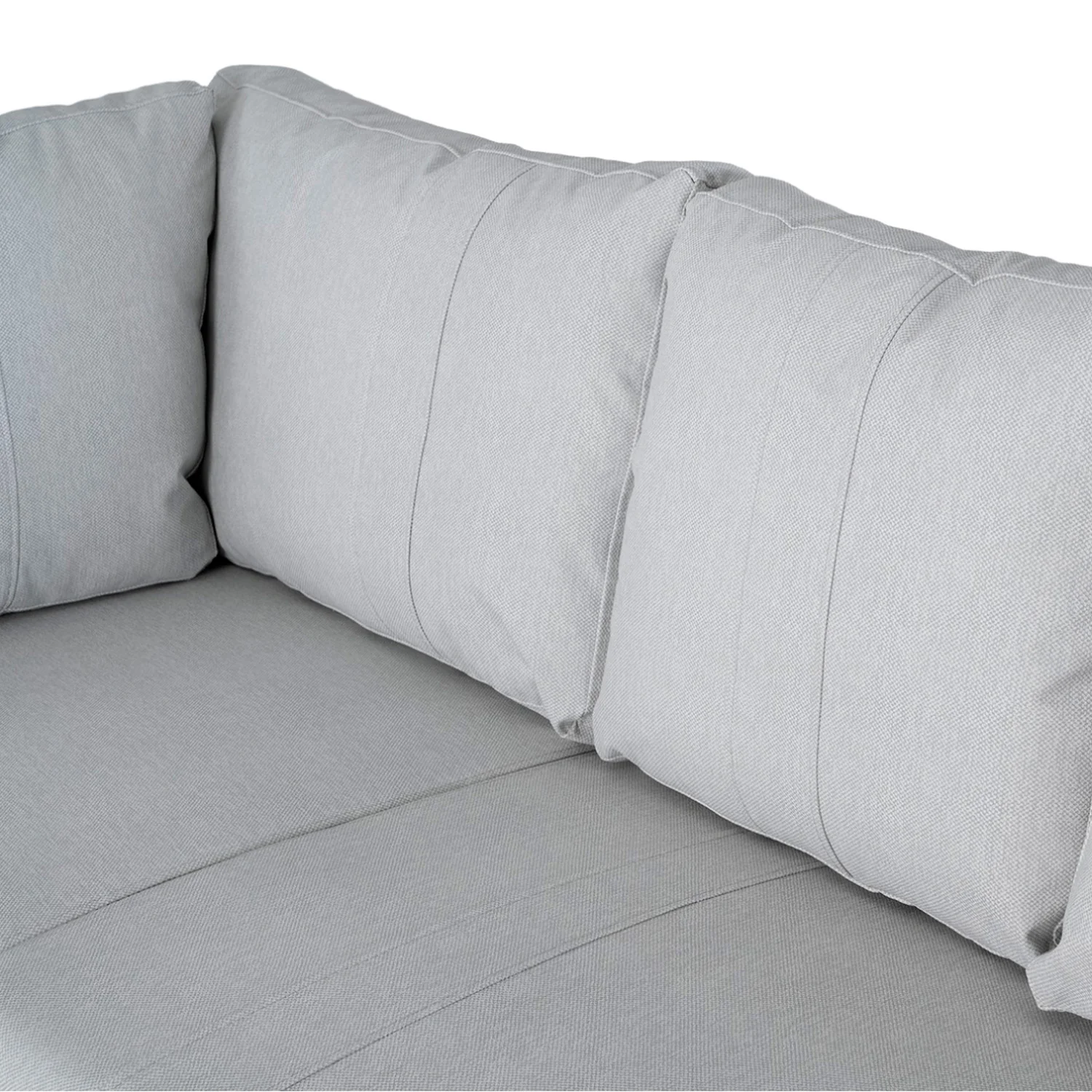 Sala Rinconera Mark Eurocuero Gaira Plata, Gris y Champaña Brazo Desmontable - Image 4
