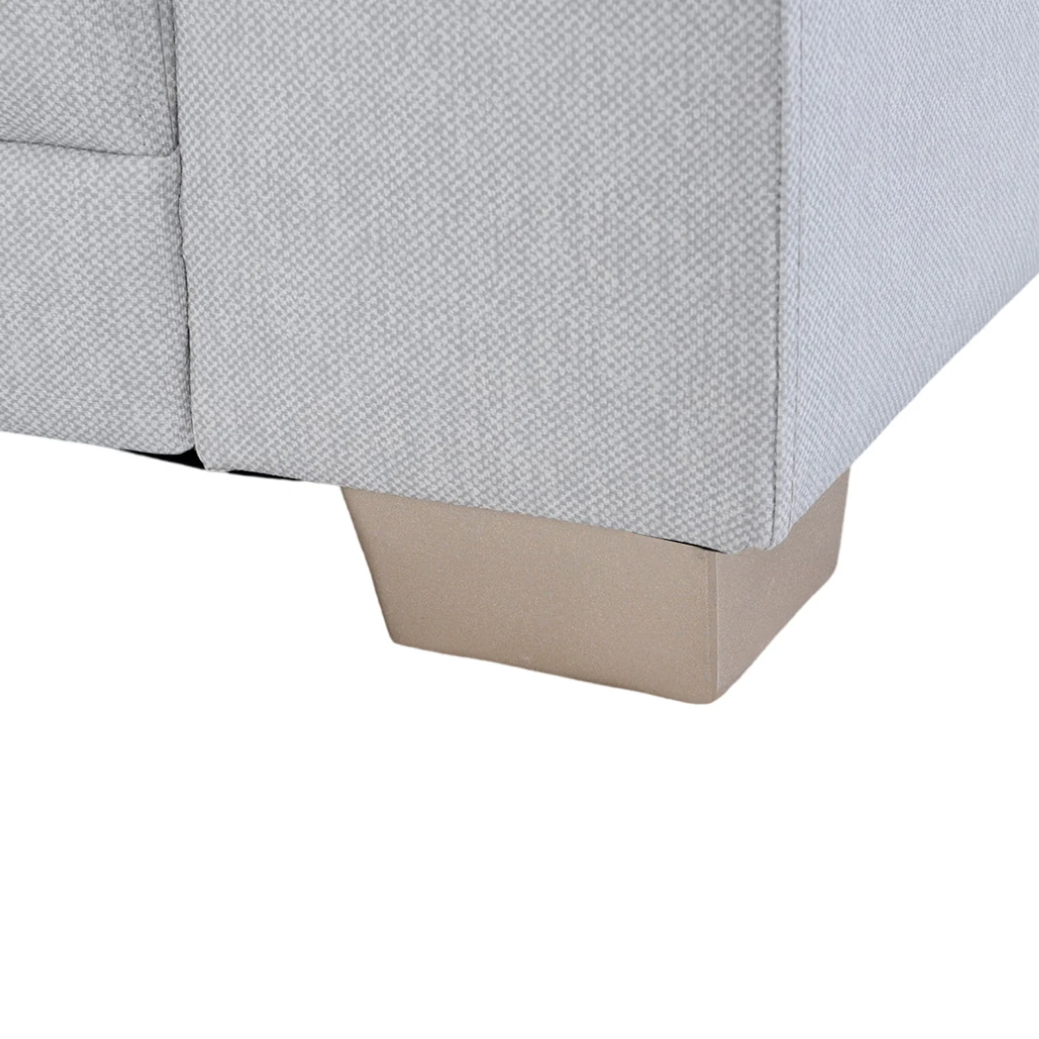 Sala Rinconera Mark Eurocuero Gaira Plata, Gris y Champaña Brazo Desmontable - Image 6